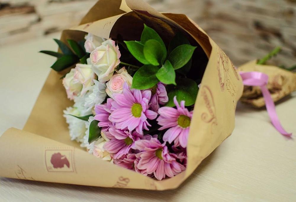 Букет цветов из: Розы и Хризантемы в Новозыбкове