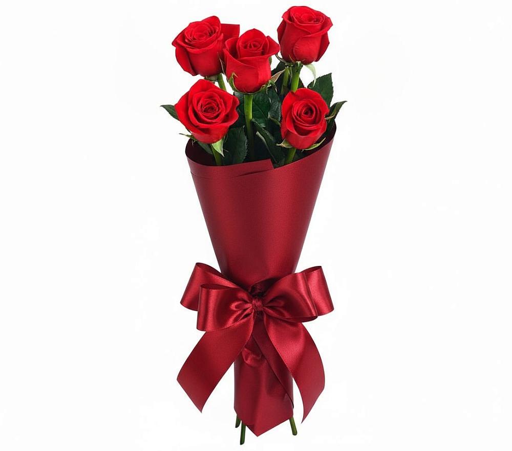 Букет 5 Красных роз Эдлесс Лав в Новозыбкове