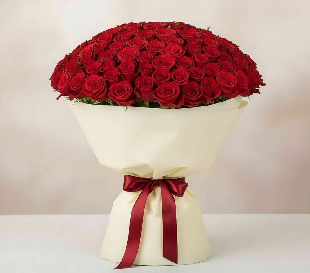 Букет 101 Красная роза Милано в Новозыбкове
