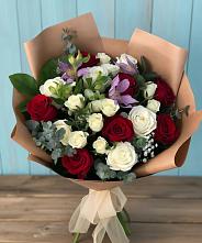 Букет цветов из:  Розы и Альстромерии в Новозыбкове