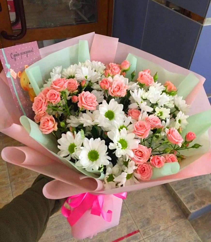 Букет цветов из: Розы и Хризантемы в Новозыбкове