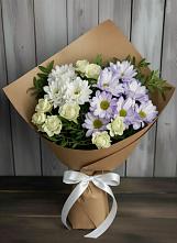 Букет цветов из:  Хризантемы и Розы в Новозыбкове