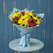 Букет цветов из:  Альстромерии и Хризантемы в Новозыбкове