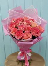 Букет 15 Розовых роз Равель в Новозыбкове