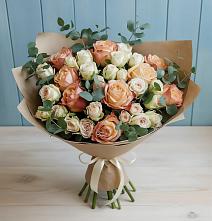 Букет цветов из:  Альстромерии и Розы #REPLACE_PRED# Новозыбкове